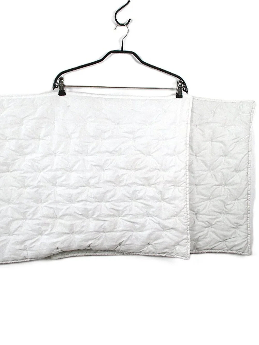 SET OF 2 POTTERY BARN CROSS STITCH QUILTED SHAMS